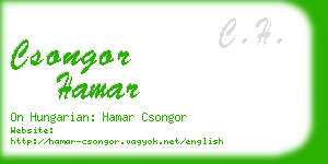 csongor hamar business card